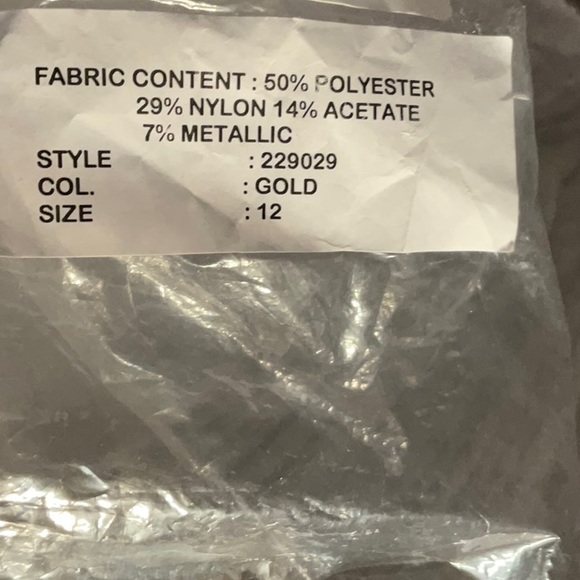 TERI JON Gown size 12 brand new with tags color GOLD - Picture 3 of 12